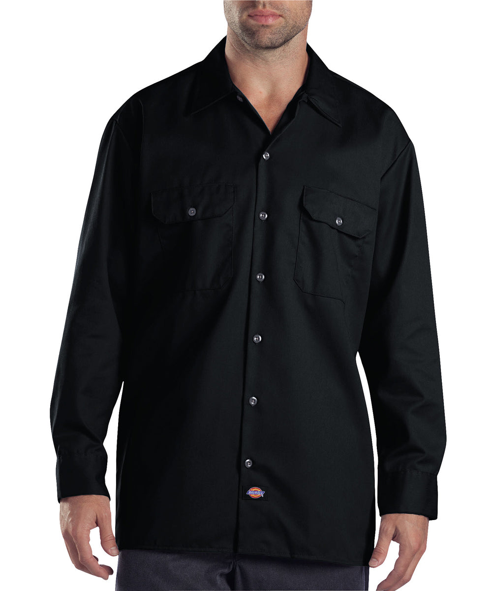 Dickies Long Sleeve Work Shirt - Black ...